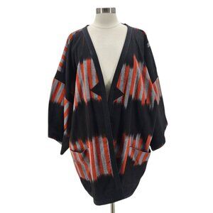 Vintage Laise Adzer Womens One Size Kimono Cardigan Boho Western Duster Jacket